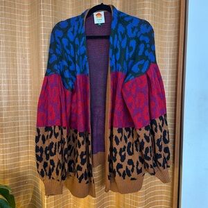 Farm Rio Multi-Leopard Sweater